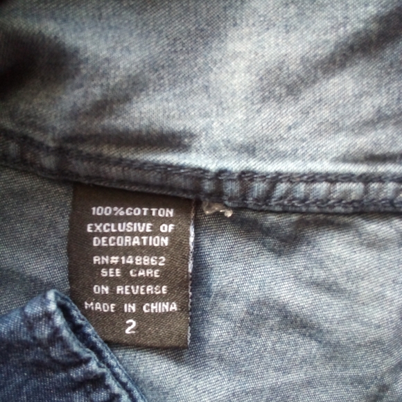 Torrid Chambray Long Sleeve Shirt - Picture 6 of 7